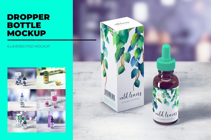 Dropper Box Packaging Mockup
