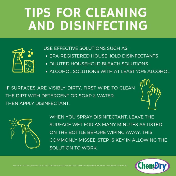Cleaning and disinfecting