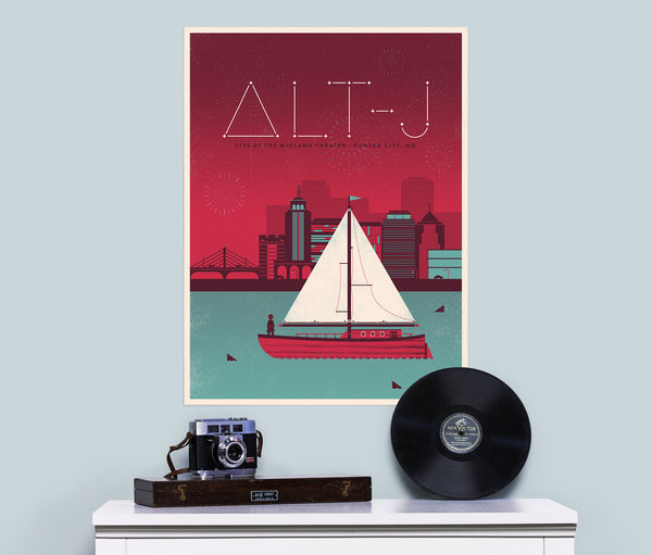 Alt J Concert Poster #flat #vector #print #design #color #illustration