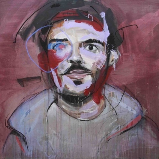 FACES : Lou Ros #lourosjeff #lin #acrypastel #pag #100x100cm