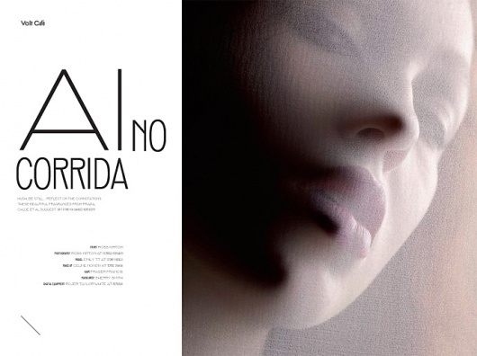 Ai No Corrida | Volt Café | by Volt Magazine #beauty #design #graphic #volt #photography #art #fashion #layout #magazine #typography