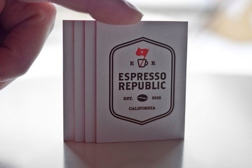design work life » Salih Kucukaga: Espresso Republic Business Cards #logo #cards #business #typography