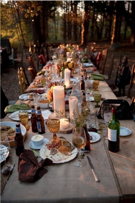 Outdoor dinner party by melinda #wedding