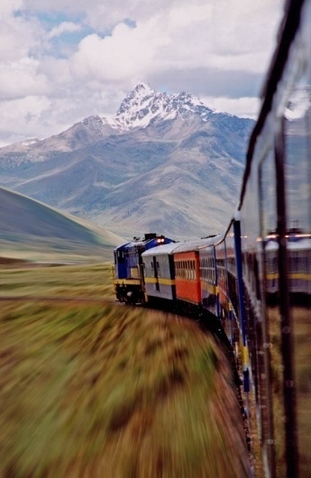 Andese Train, a photo from Puno, South | TrekEarth #train #mountain #road #speed #photography