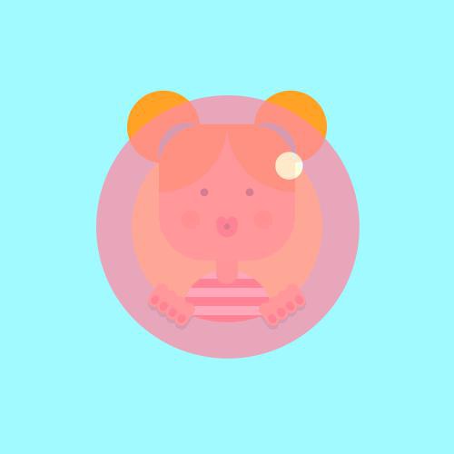 Gif animado de niña por James Curran