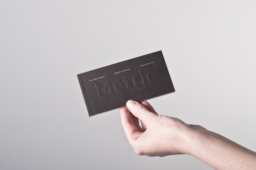 Metric #card #print #letterpress