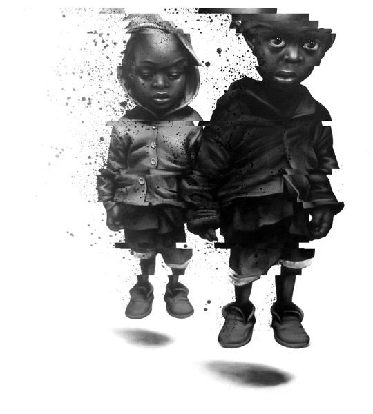 Bold Black and White Illustrations by Sit Haiiro #illustration #black and white