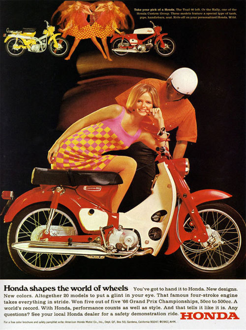 honda shapes the world of wheels #print #vintage #advertising