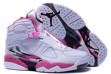 Jordan 8 white pink Nike Womens Size Shoes #shoes