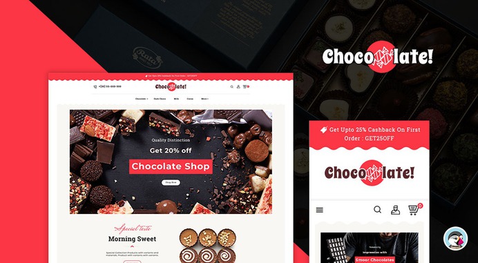 #Chocolate - #Sweets & #Cakery Shop - #Prestashop #Responsive #Theme | #TemplateTrip #eCommerce #Website #Design #Template