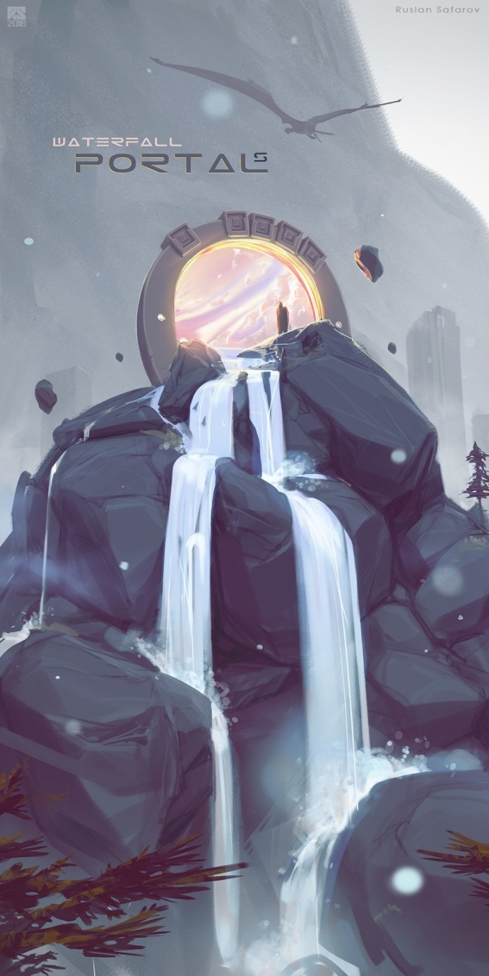 Portals. Waterfall
