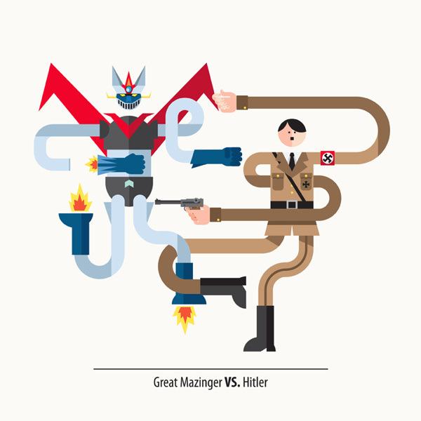 Unlikely Opponents on Behance #illustration