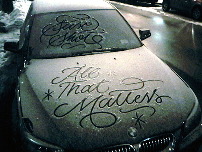 snow_script_faust_ny_01 #handwriting #snow #typography