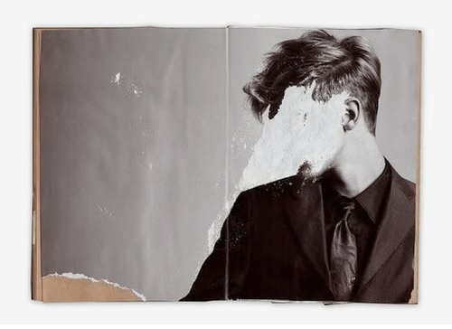 bakmaya değer. #model #torn #male #man #face #suit #paper