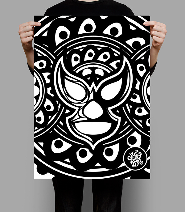 METODO DE DIBUJO MEXICANO... on Behance #traditions #vector #lucha #white #draw #mexico #style #sadik #freestyle #guanajuato #black #mexican #wrestler #and #libre