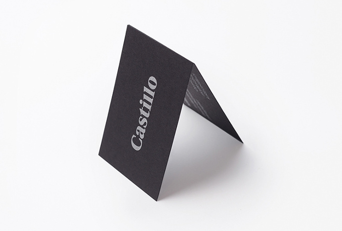 Castillo by Andrés Requena #business card #black #stationery #print