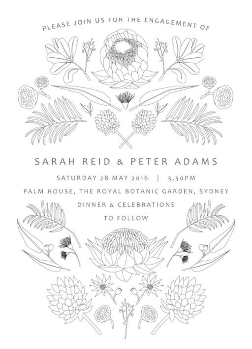 Australian Native Colour - Engagement Invitations #paperlust #engagement #engagementinvitation #invitation #engagementcards #engagementinsp