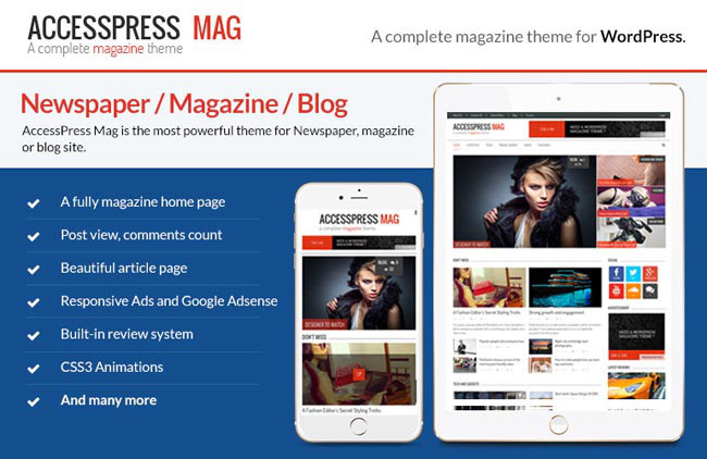 AccessPress Mag : Free Responsive Magazine WordPress Theme