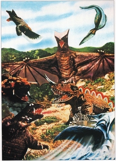 Vintage Showa Era Gamera Art | Flickr - Photo Sharing! #monster #alligator #flying #party