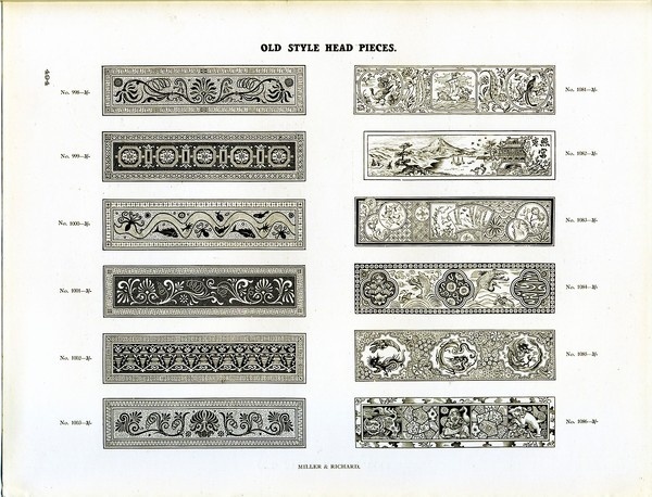 Speciment of typographic ornaments #type #specimen #typography