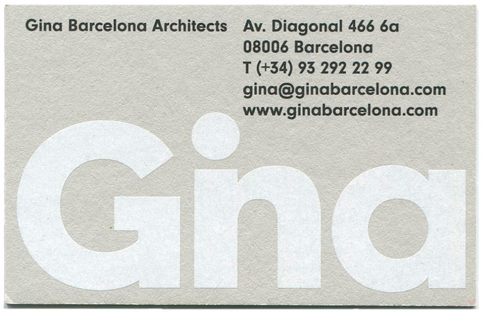 Gina Barcelona Architects by Albert Romagosa #cards #identity #business