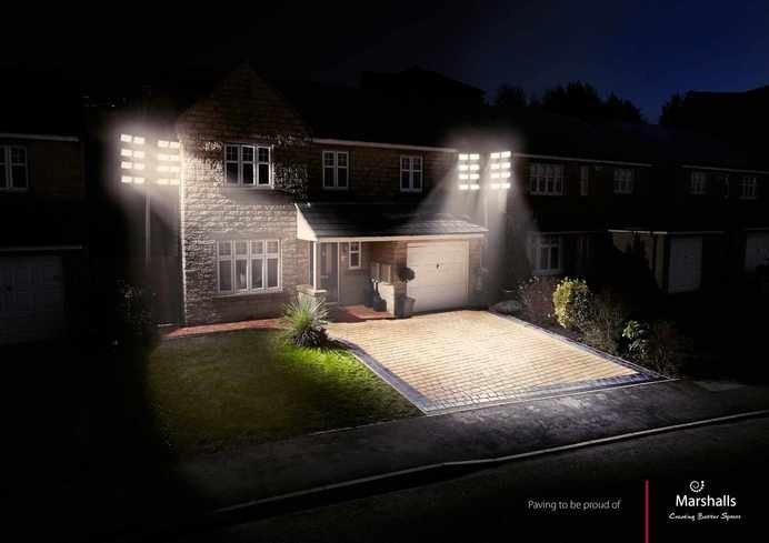 Marshalls - Paving to be proud of. Floodlights. #creative #paving #pride #proud #photo #creativity #advertising #photography #advert