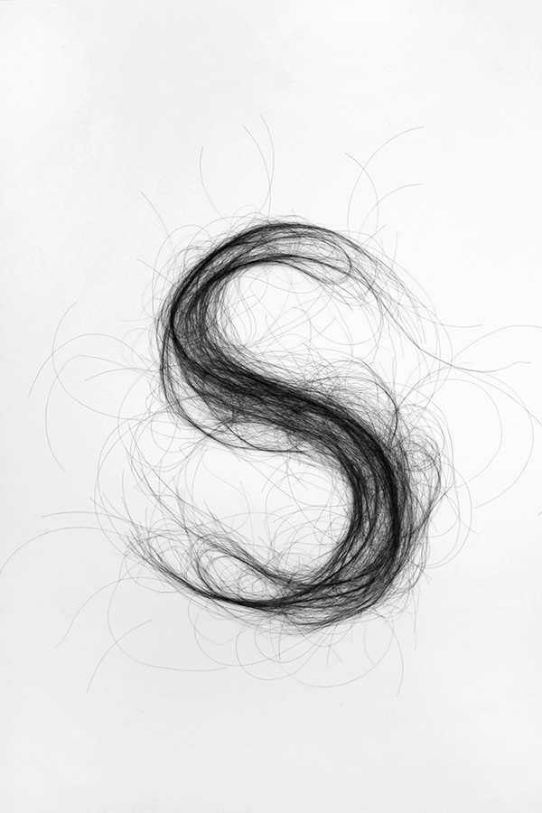 Typography hair www.moniquegoossens.com #art #typography #hair