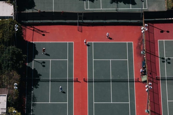 Karl Hab Captures Stunning Views of LA's Tennis and Basketball Courts From Above