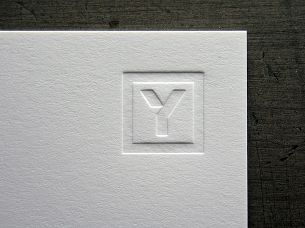 Eric Yerke Identity #simple #letter #deboss #square