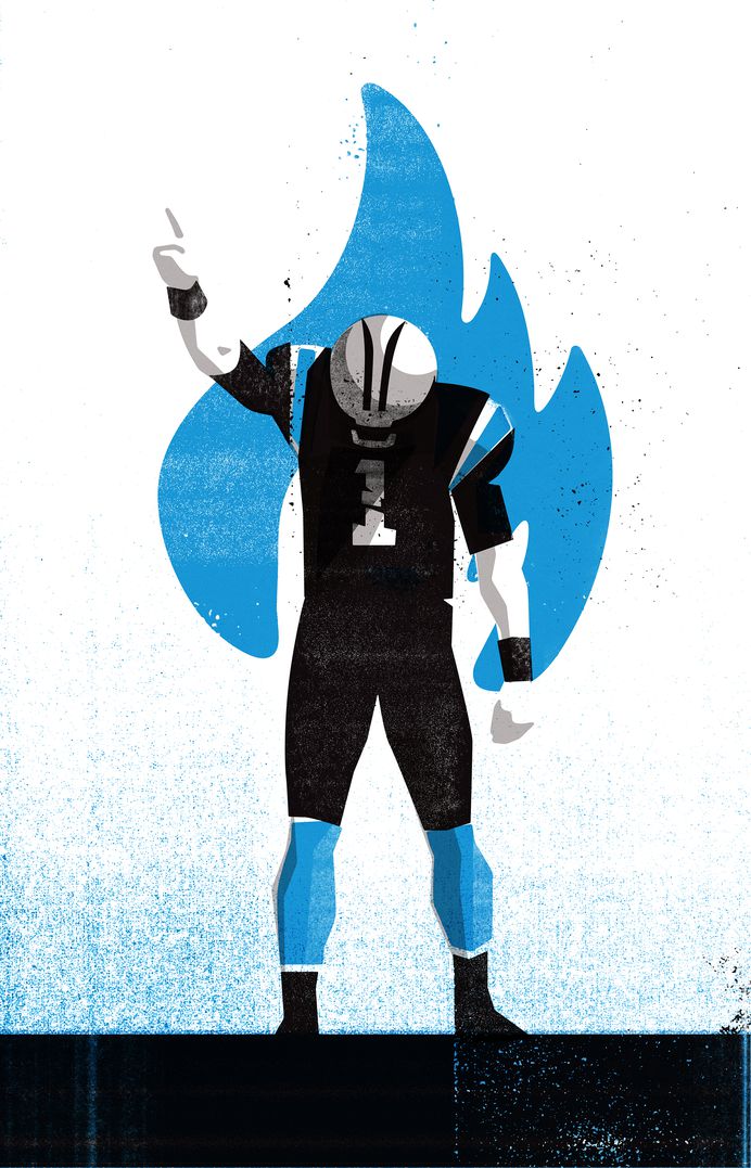 CAM1 #Illustration by Matt Stevens #Sports #NFL #Carolina #Panthers #Illustration #American #Football
