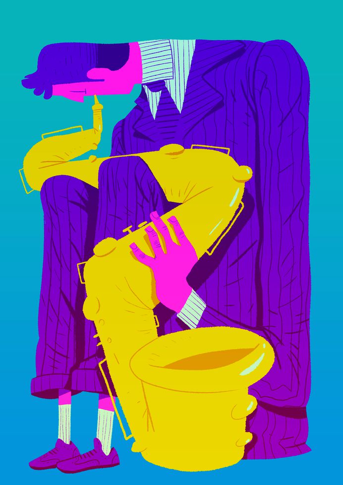 /// Saxophonist /// illustration for poster on Behance