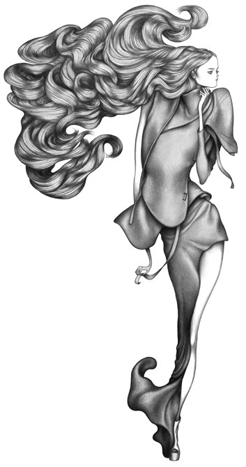 fashion illustration. #white #black #laura #illustration #laine #and #fashion