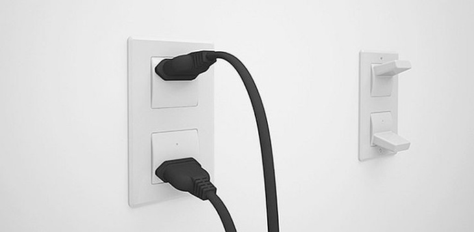 Stop wasteful energy consumption with this #innovative #product #design for a plug/power switch hybrid.