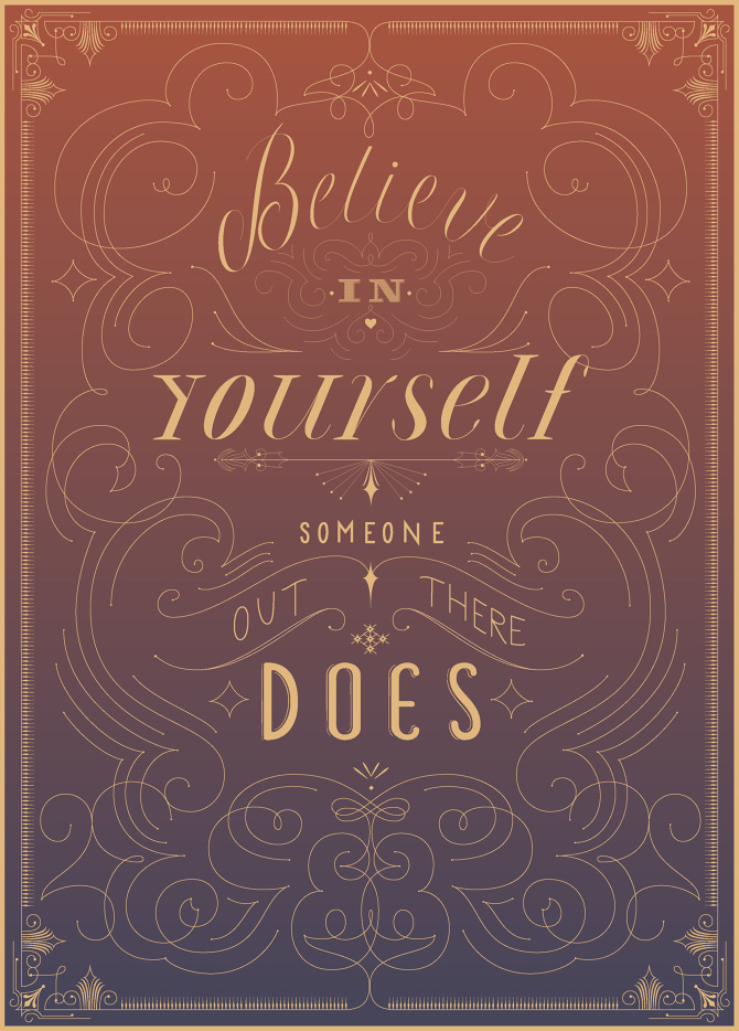#lettering #illustration #flourishes #positive