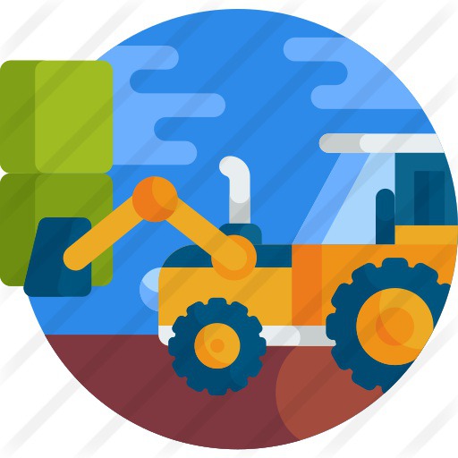 See more icon inspiration related to farming and gardening, construction and tools, agriculture, transportation, tractor, vehicle, transport and tool on Flaticon.