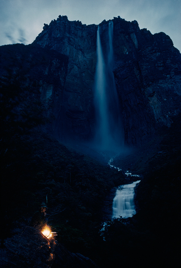 Roaring out of Auyan Tepuis wall, a waterfall plummets over 3,000 feet in Venezuela, March 1963.Photograph by Thomas J. Abercrombie, Nation #dusk #geographic #geo #campfire #wow #nat #photography #vintage #waterfall #national