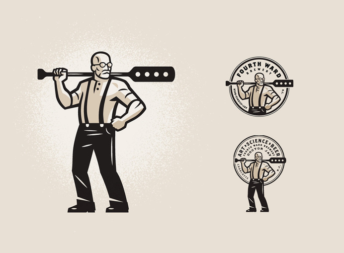 Fourth Ward Brewery Identity by Matt Stevens via www.mr-cup.com #brewery #logo #brand #identity