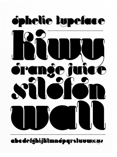 OPHELIE on the Behance Network #typography