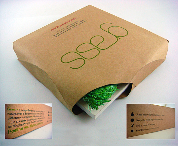 Packaging example #666: Grass - Sustainable Packaging Design #packaging #design #graphic #3d