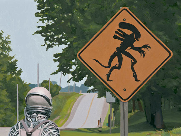 astronautdinosaur.com #alien #astronaut #2012 #scott #listfield #dinosaur #crossing #pa #oil