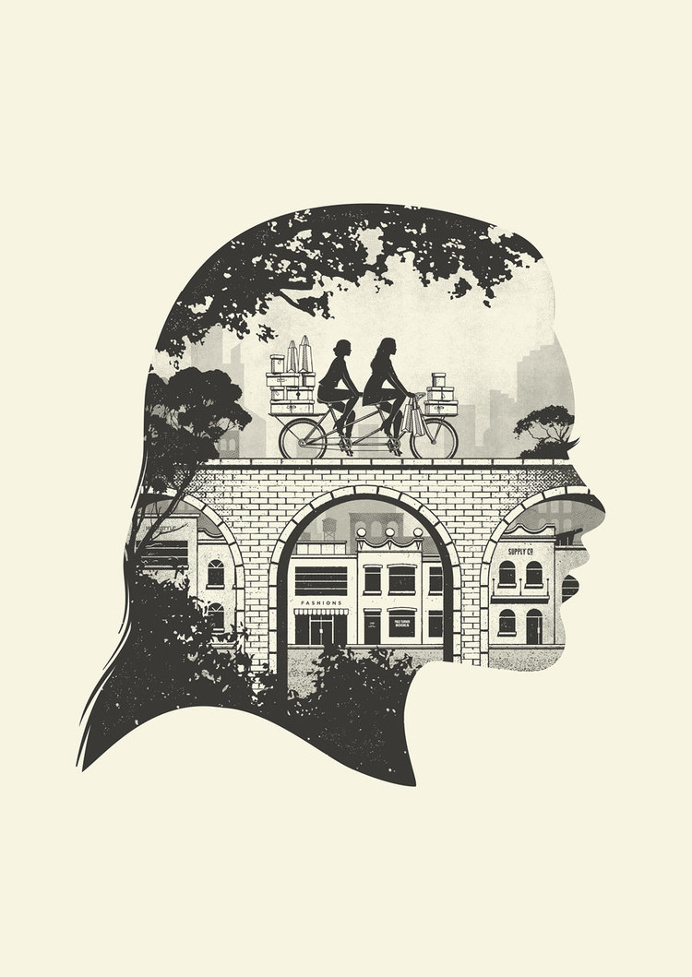 silhouette woman illustration