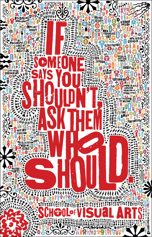 School of Visual Arts Gail Anderson #poster #typography