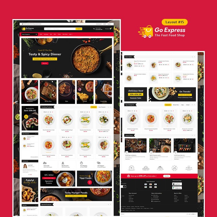 #GoExpress #FastFood - #MultiPurpose #Mega Store - #Prestashop #Responsive #Theme | #TemplateTrip #eCommerce #Website #Design #Template