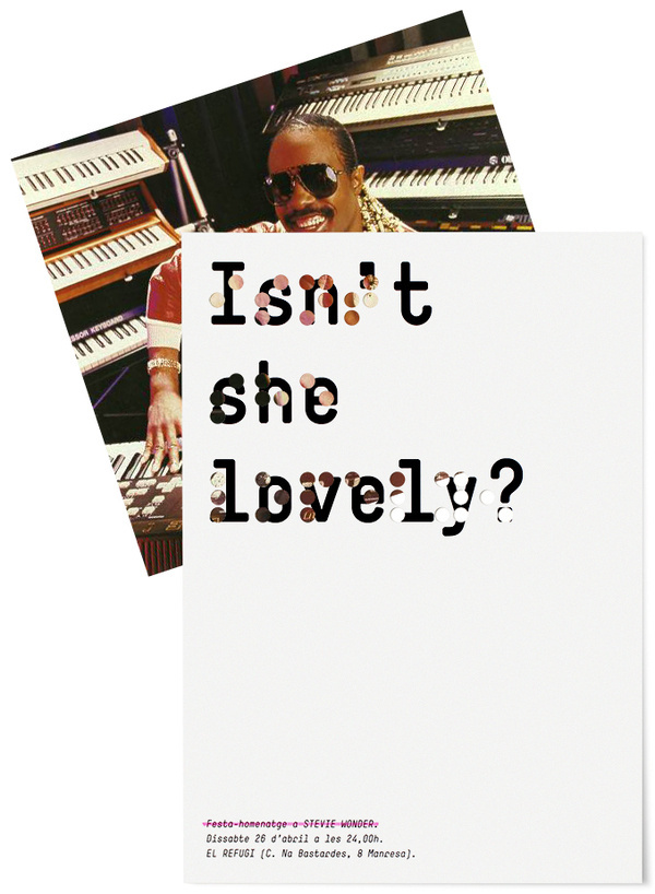 Isn't she lovely poster. #stevie #braille #tribute #wonder #poster