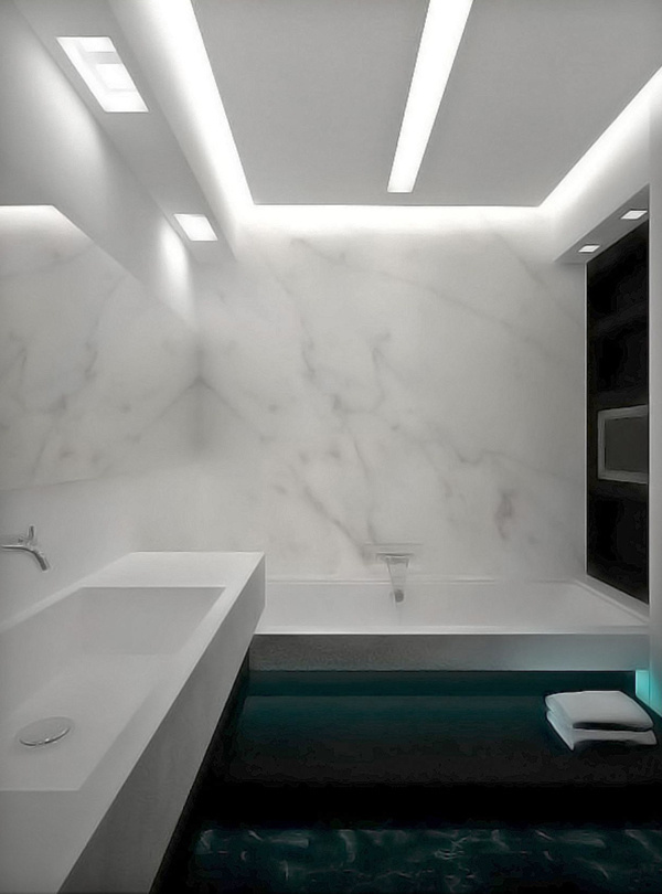 Apartment on Behance #interior #apartment #black&white