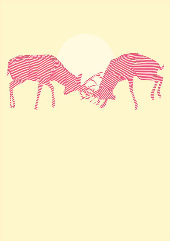 shotopop_ragimals_003 #antler #deer #lines #buck #illustration
