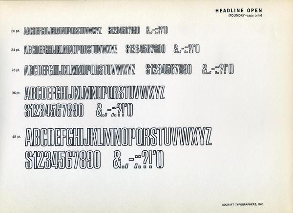 Headline Open was a font by typefoundry Amersterdam. #type #specimen #typography