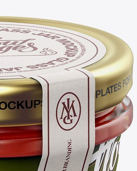 Glass jars psd mockups designed by tatyana lavrova. Glass Jar with Sweet Chilli Sauce Mockup - Halfside View ...