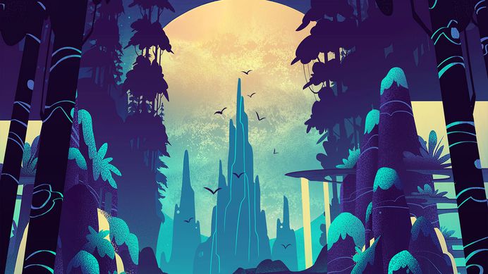 Lunar Woods (Brian Miller) [3200x1800] : wallpapers