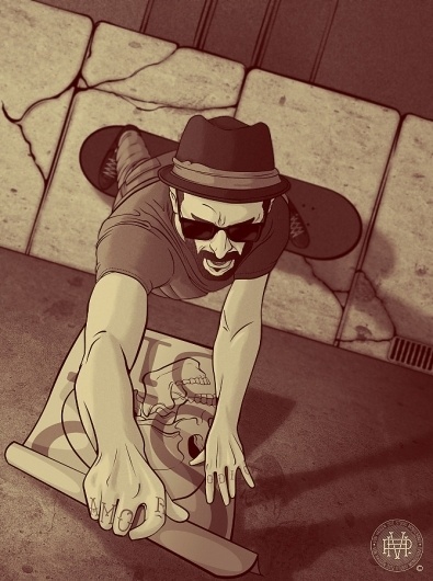 ILLUSTRATIONS. 01 - VONHAGGEN #amor #lambe #clandestino #odio #illustration #skate #tattoo #street